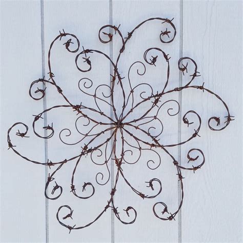 Barbed Wire Swirl Wrought Iron Swirl Barbed Wire Wall Decor Rustic