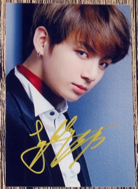 Signed Bts Jeon Jung Kook Autographed Photo Face Yourself 46 Inches