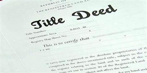 Apartment Owners Joy As Title Deeds Issuing Begins Nation