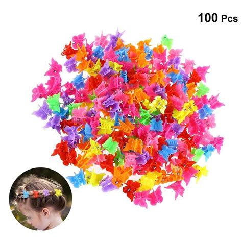 2050100pcs Butterfly Hair Clips Mixed Color Mini Hair Claws Barrettes
