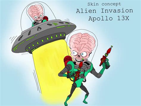 Skin Concept Alien Invasion Apollo 13x Smite