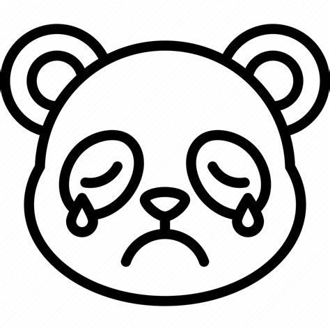 Cry Panda Animal Emoji Emoticon Smiley Face Icon Download On