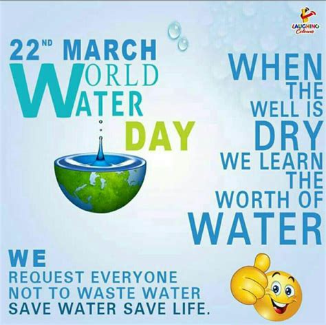 A Poster With The Words World Water Day On It