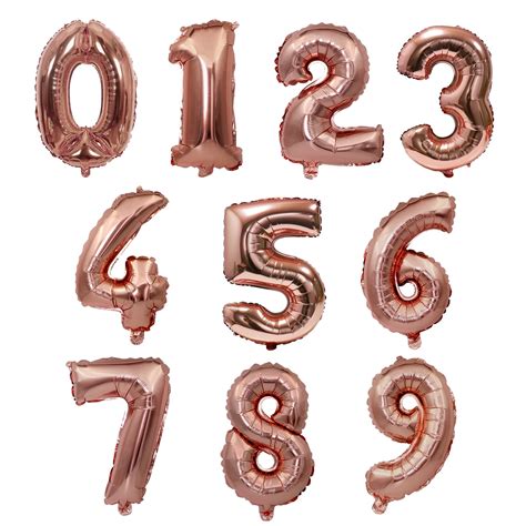 1pcs 32inch Rose Gold Number Foil Balloons Kids Party Decoration Happy