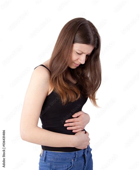 Girl With Stomach Ache Stock Photo Adobe Stock