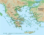 Mapa de Grecia Antigua - Mapa Físico, Geográfico, Político, turístico y ...