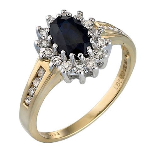 18ct Yellow Gold Diamond And Sapphire Ring Hsamuel