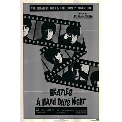 A Hard Days Night Original 1982r Vintage One Sheet Poster