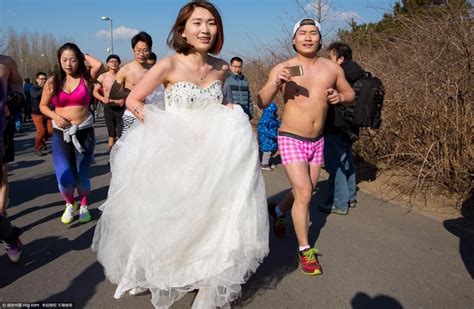 photos beijing s naked run has no actual naked people that s beijing