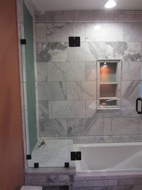 Shower enclosures in many shapes and styles at everyday discounts. Tub And Shower Frameless Enclosure - Patriot Glass and ...