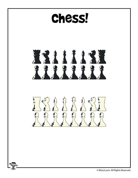 Printable Chess Pieces Woo Jr Kids Activities Childrens Publishing