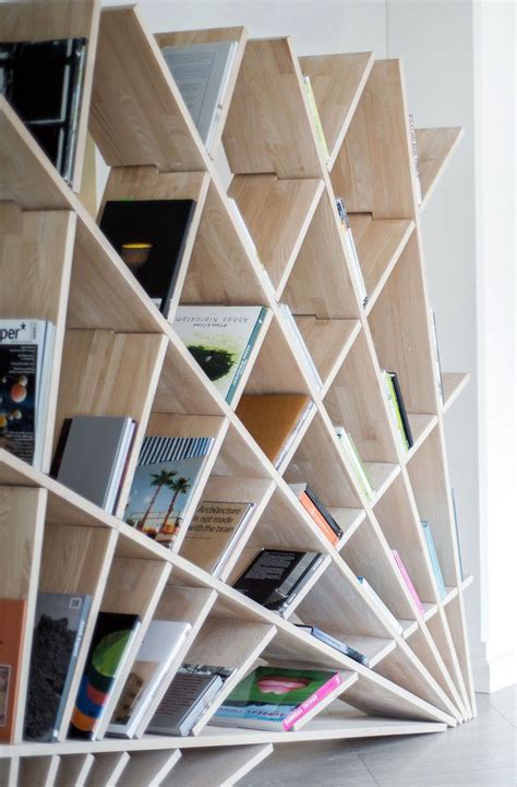 Freestanding Double Sided Poplar Bookcase Manufacturer Studio Pousti