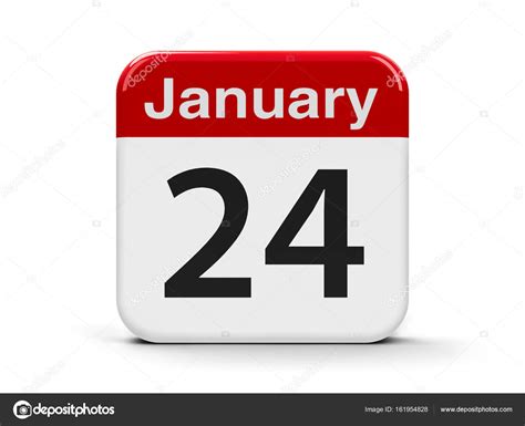 24th January Calendar — Stock Photo © Oakozhan 161954828