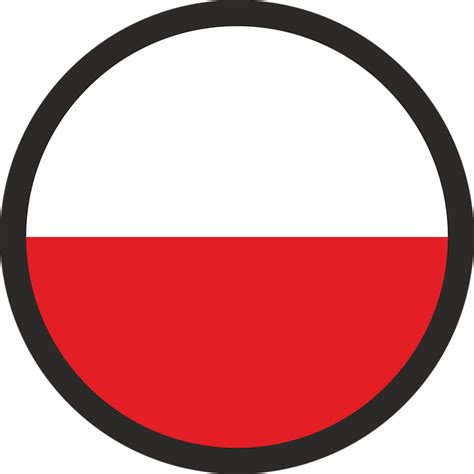 Poland Flag Round Poland Flag Vector Round Flat Icon Stock