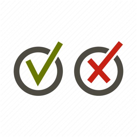 Choice Circles Cross Delete Signs Tick Wrong Icon Download On
