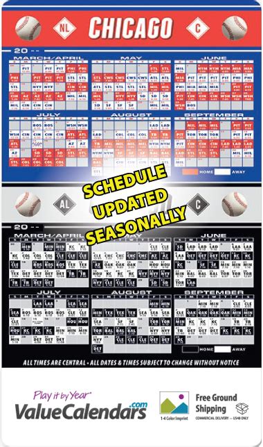 Click the link below to download the. 2017 Baseball Magnetic Pro Schedule (Large) Calendar | 4 ...