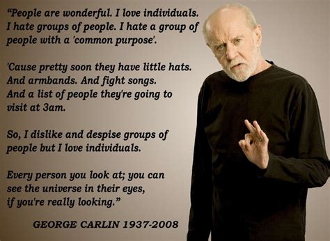 George Carlin Groups Or Individuals From An Interview With Jon