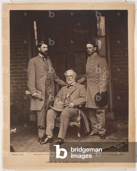 Image Of General Robert E Lee And Staff 1865 Albumen Print By Brady