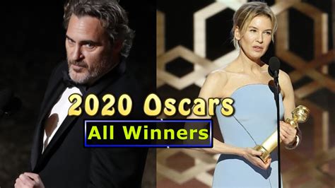 2020 Oscars The Academy Awards All Winners Youtube