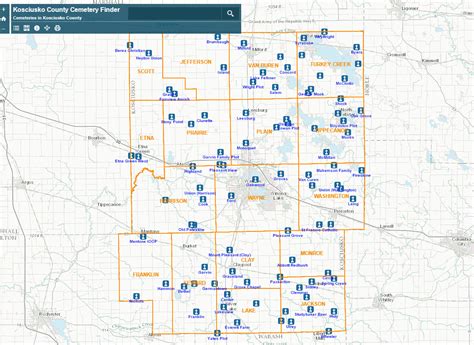 Map Of Kosciusko County Indiana Map Distance