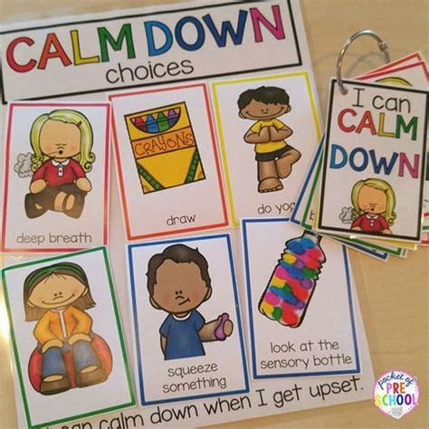 Calm Down Techniques Calm Down Corner Books Posters And Supports Preschool Activities