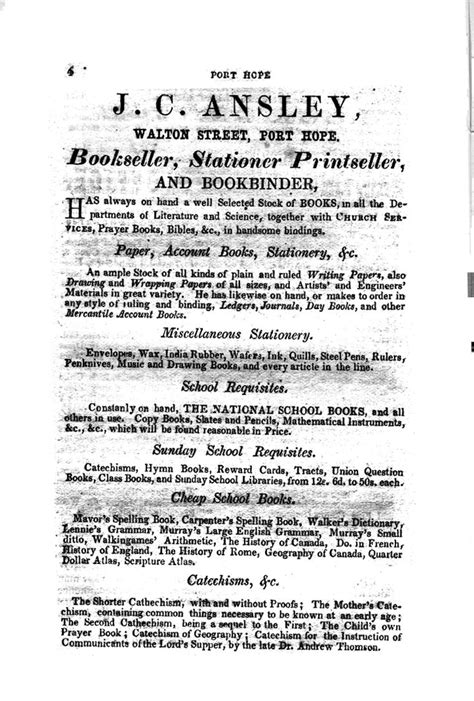 Discover more plans at the lowest available cost. Port Hope Business Directory (1856)