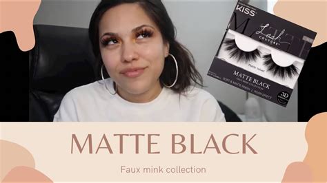 New Kiss Lash Couture Matte Black Faux Mink Collection Try On Youtube