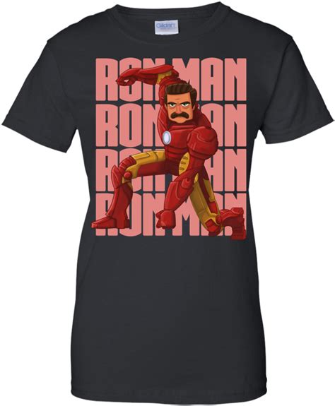 Download Ron Man Ron Swanson T Shirt And Hoodie T Shirt Full Size Png Image Pngkit