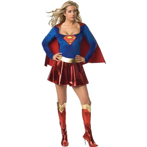 Drop Shipping Cheap Halloween Supergirl Costumes Ml5202 Blue And Red Long Sleeve Wonder Woman