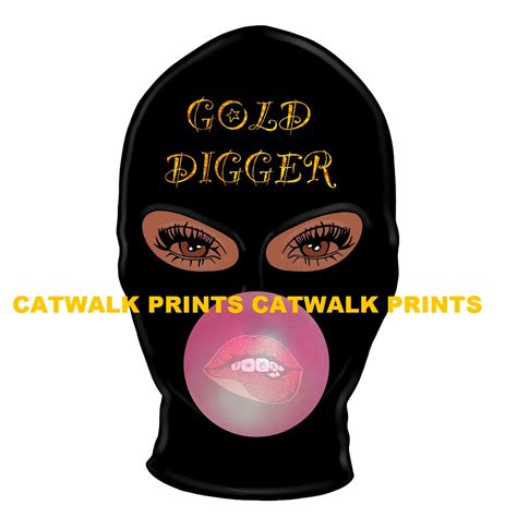 Gangster Woman Ski Mask Savage Thug Gold Teeth Criminal Etsy
