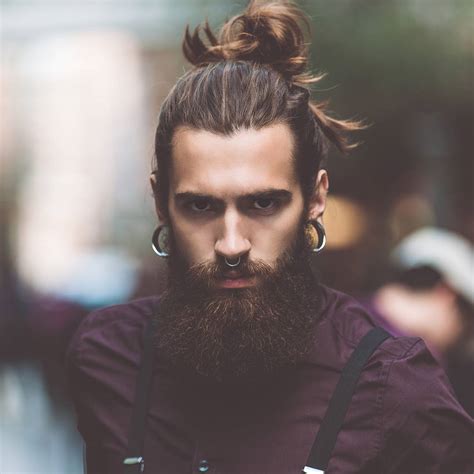 Long hairstyle with beard styles for guys is most trendy fashion for men. Brutal Beards & Mens Hairstyles 2018 | Hairdrome.com