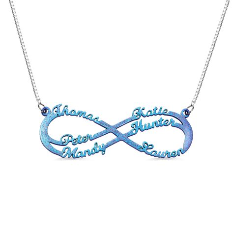 Personalized Colorful Infinity Name Necklace Getnamenecklace