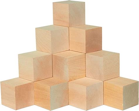 Unfinished Wood Cubes 2 12 Inch Pack Of 4 Large Wooden