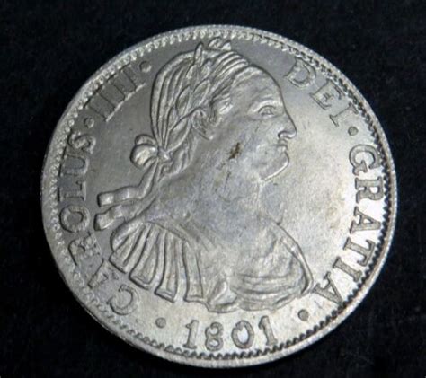 Mexico 8 Reales Carolus Iiii 1801 F M Silver Coin Ebay