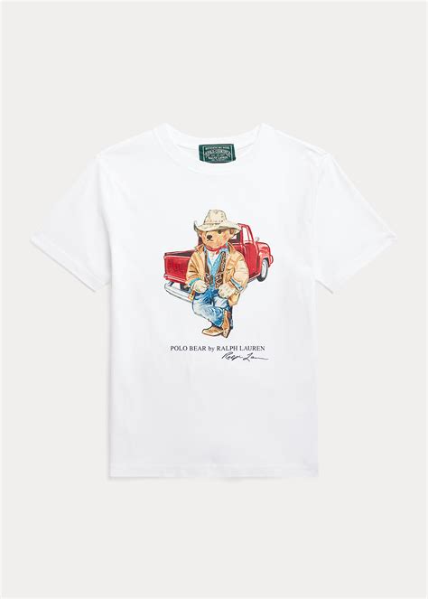 Polo Bear Cotton Jersey T Shirt For Children Ralph Lauren® Uk