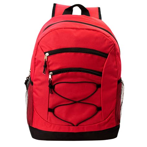 17 Bungee Wholesale Backpack In Assorted Colors Bulk Case Of 24