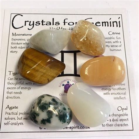 Gemini Birthstones Crystal Set Etsy Gemini Birthstone Crystals