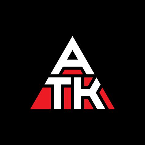 Atk Triangle Letter Logo Design With Triangle Shape Atk Triangle Logo