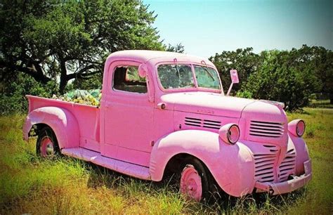 Vintage Pink Truck Vintage Trucks Old Trucks Pickup Trucks Antique