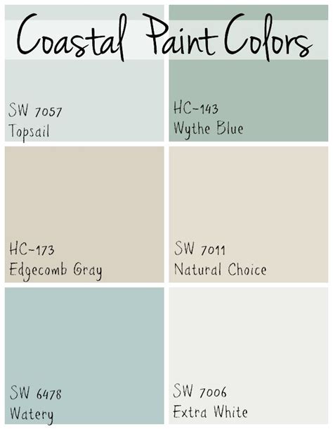 Create a home brimming with beachy style without making things feel too nautical. Coastal Paint Colors (The Lilypad Cottage) | Beach house ...