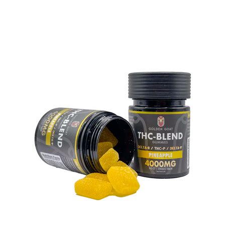 THC Blended 4000MG Infused Gummies Delta 8 / THC-P / Delta 9 - Pineapp