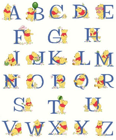 Winnie The Pooh Wall Decal With Letters And Numbers
