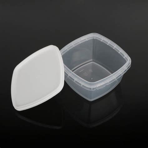 Square Clear Deli Containers With Lids Stackable Tamper Proof