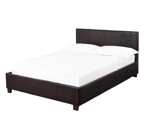 Lpd Prado 4ft6 Double Black Faux Leather Bed Frame By Lpd Furniture