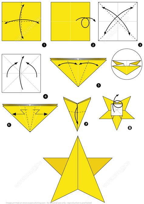 How to make a dollar christmas star in origami design by john montroll cómo hacer una estrella de navidad con un billete de 1. How to Make an Origami Star Instructions | Free Printable ...
