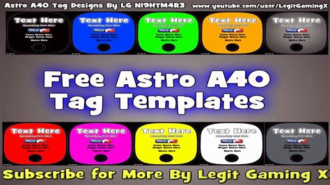 Greeting cards in template that you motivated while you can find the best experience on a card! Astro A40 Custom Tag Templates LegitGamingX - YouTube