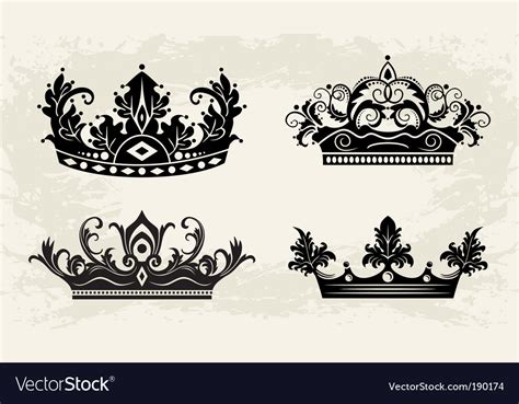 Royal Crowns Royalty Free Vector Image Vectorstock