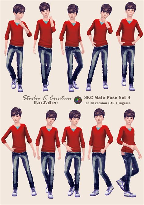 Skc Male Pose Set 4 For Child Toddler Version S4cc Sims 4 Couple