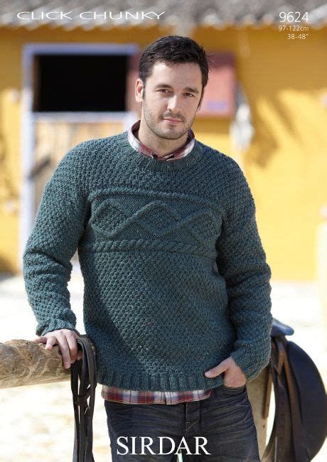 Unfollow jumper knitting patterns to stop getting updates on your ebay feed. The Sirdar Click Chunky Men's Sweater Knitting Pattern ...