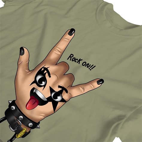 1tee Womens Rockstar Hand T Shirt Ebay
